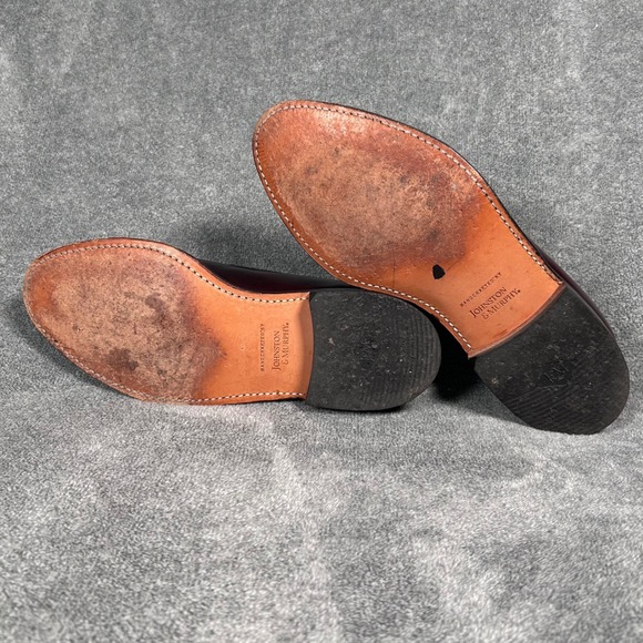 Johnston & Murphy Mens Tassel Loafers Burgundy Leather Dress Shoes 8.5 3E EEE main image 15
